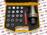 Цанговый патрон BT50 / ISO50 с ключом и набором цанг ER32 в кейсе (BT50-ER32-18PCS)