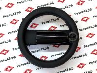 Пластиковый маховик 100х12 с двумя спицами и складной ручкой (1301010012)