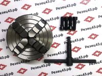 Патрон токарный 4-х кулачковый с независимым перемещением кулачков 100 мм  (K72-100)