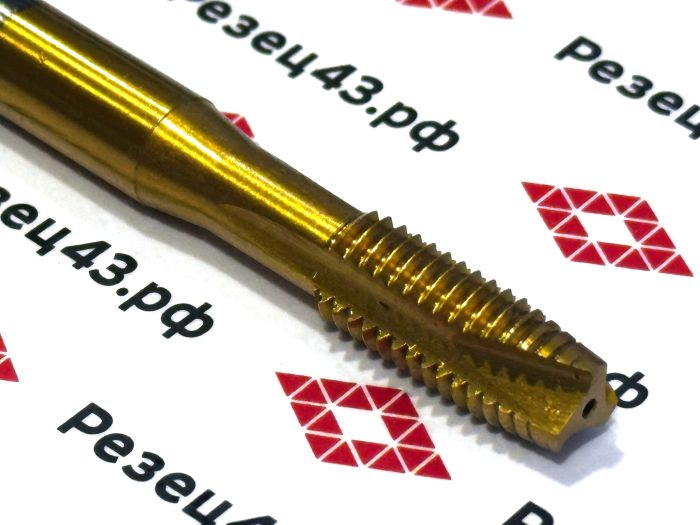 Машинный метчик DIN 371 М10х1,5 HSS M2 TiN