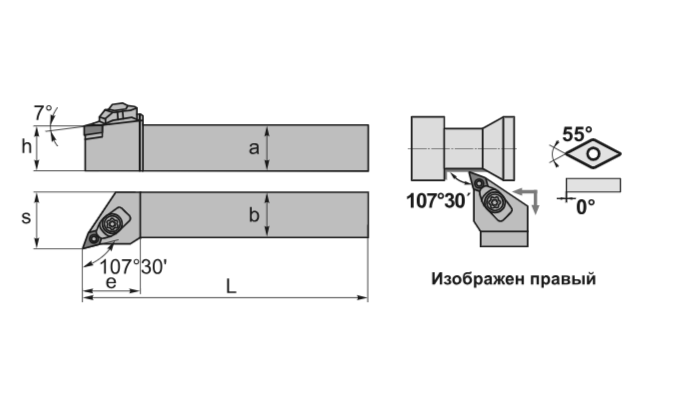 Резец наружного точения MDQNR2020K15