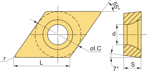 Пластина токарная DCMT11T304 RZ6018