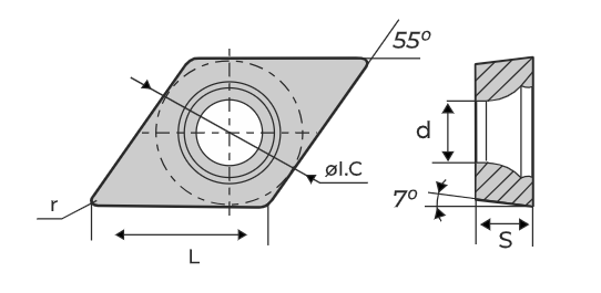 Пластина DCGT070202-AK H01