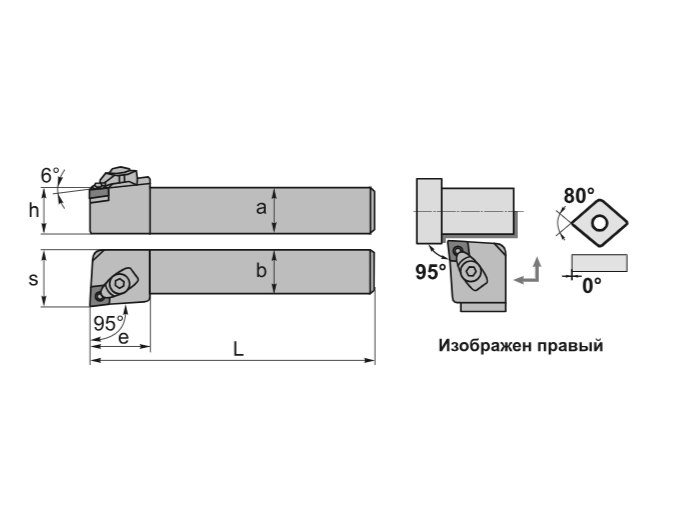 Резец наружного точения MCLNL1616H12 