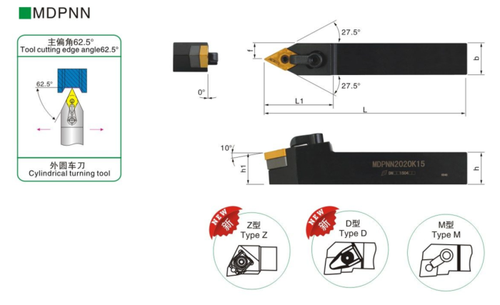 Резец наружного точения MDPNN2525M15