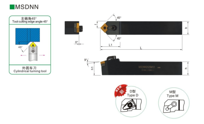 Резец наружного точения DSDNN2525M12