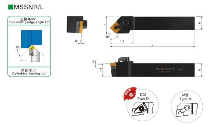 Резец наружного точения MSSNL1616H12