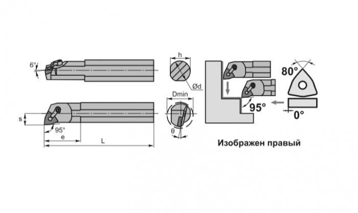 Резец внутреннего точения S20R-MWLNR06