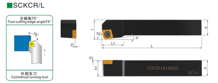 Резец наружного точения SCKCL2525M12