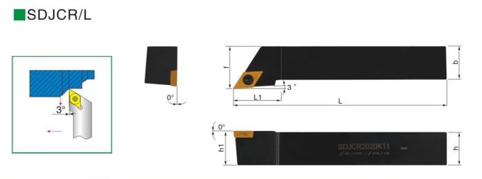 Резец наружного точения SDJCL1616H07