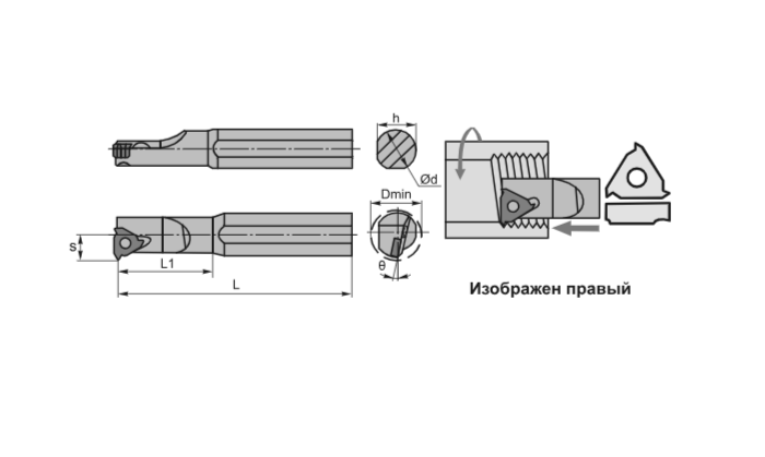 Резец резьбовой SNR0016Q16