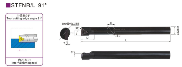 Резец внутреннего точения S16Q-STFNL16