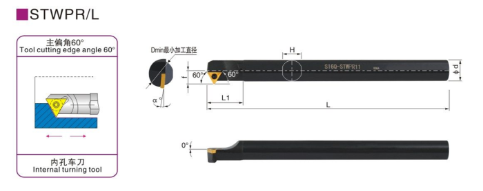Резец внутреннего точения S10K-STWPR11